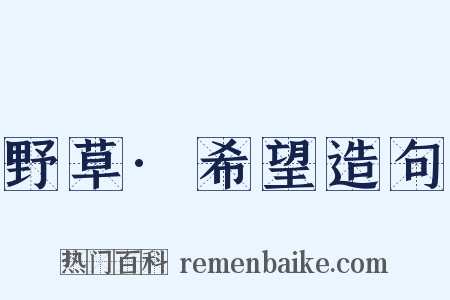 野草·希望造句是什么意思的图片